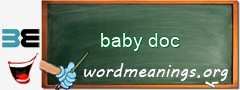 WordMeaning blackboard for baby doc